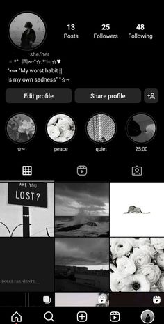 black and white photo collage with lots of different things to see on the screen