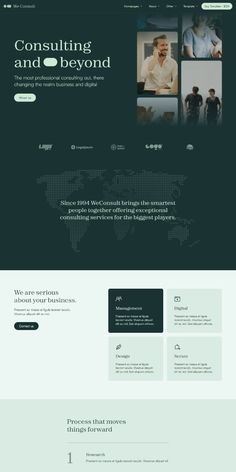 the website design for consulting and beyond, which is designed to look like it has many different