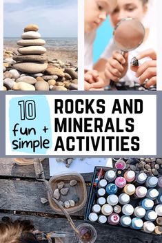 rocks and minerals activities for kids to do on the beach or in the water