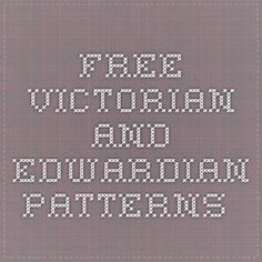 the text free victorian and edwardian patterns is shown in white letters on a gray background