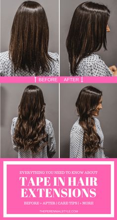 What To Know About Tape-In Hair Extensions + Before & After Hair Extension Lengths, Hair Extensions Tutorial, Bellami Hair Extensions, Hair Extensions Before And After, Luxy Hair, Hair Tape, Extensions Hair, Mega Hair, Tape In Extensions