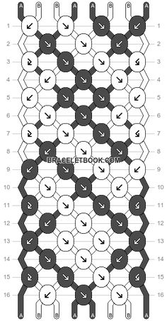 the diagram shows how to make a hexagonal pattern with numbers and symbols on it