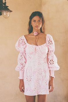 Amala Dress Summer Dresses Online, Sleeves Ideas, Rose Bonbon, Fashion Project, Sabo Skirt, Grad Dresses, Pink Outfits, Spring Dress, Spring Dresses