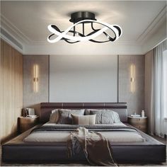 modern ceiling lamps White Lights Living Room, Modern Ceiling Lamps, Ceiling Lamps, Bedroom Black, Led Ceiling Lamp, Bedroom Lamps, Contemporary Home Decor, Modern Ceiling, Modern Ceiling Light