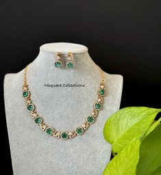 An elegant Victorian antique peacock necklace set with CZ stones and sea green stones for your local gatherings or parties. Height of the earrings: 2.3 Cm Width of the earrings: 1.3 cm Care Instruction : Avoid Heat & Chemicals Like Perfume, Deo, Alchol, Etc. | Clean With Dry Cotton Cloth | Pack In our Anti tarnish box after use. Necklace Set Diamond, Peacock Necklace, Temple Jewelry, South Indian Jewelry, Indian Necklace, Diamond Necklace Set, Green Stones, Necklace Sets, Cz Necklace