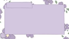 a purple frame with flowers and leaves on it