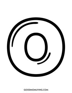 the letter o is shown in black and white