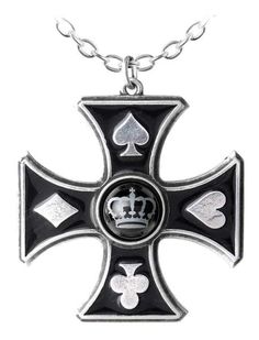 Sharps Cross Pendant Vic Rattlehead, Alchemy Gothic Jewelry, Enamel Cross, Alchemy Gothic, Candle Carving, Tarot Bags, Alternative Jewelry, Mens Crosses, Pewter Pendant