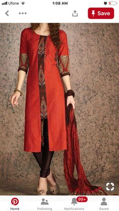 Kurtee Designs Latest, Indian Ethnic Fashion, Kurta Patterns, Tenun Ikat