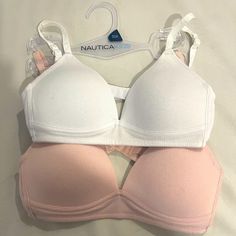 2 Pack New Bra Set For Girls Or Teens White And Pink 32a Soft Breathable Wireless Training Bra Comfort Comfortable Nautica Kids Bra For 12 Year, Bra And Under Set Teen, Teen Bra, Teens In Bras, Teen Bras, Young Teen Bra, 32a Bra, New Bra, Bra Set