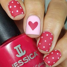 Valentines Nail Art Designs, Romantic Nails, Square Nail Designs, Short Square Nails, Pink Nail