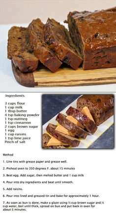 a recipe for chocolate banana bread on a cutting board