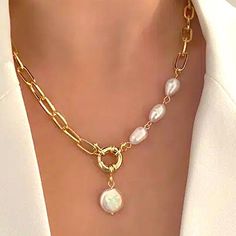 New Never Wear. Elegant And Beautiful! Excellent For Casual And Business Casual. Smoke And Pet Free Family. 5-Star Poshmark Ambassador. Same Or Next Day Shipping. $5 If Bundle With Any Other For Purchase Item In My Closet. Trendy White Chain Necklace With Pearl Charm, Trendy Pearl Necklace, Trendy Necklaces, Metal Chain, Pearl Jewelry, Faux Pearl, Womens Jewelry Necklace, Diy Jewelry, Pearl Necklace