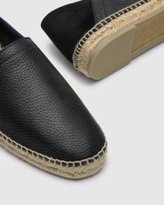 Polo flat camping style espadrilles in combination of nappa leather and split leather with jute sole. Heel Caps, Sheep Leather, Look Plus, Rubber Sole, Unique Style, Espadrilles, Heels, Leather