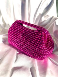 Fuchsia Woven Metallic Raffia Pouch Clutch Bag Wedding - Etsy Elegant Handwoven Crochet Top Handle Bag, Summer Evening Handwoven Crochet Bag, Elegant Handwoven Top Handle Crochet Bag, Handwoven Crochet Evening Bag For Summer, Handwoven Summer Evening Crochet Bag, Summer Party Crochet Bag With Woven Details, Evening Rectangular Handwoven Straw Bag, Evening Handwoven Top Handle Straw Bag, Handwoven Top Handle Straw Bag For Evening