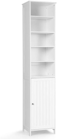 a white bookcase with doors and drawers on the bottom, in front of a white background