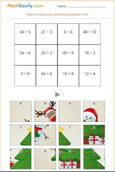 christmas themed math worksheet for kids to practice numbers and subtractions