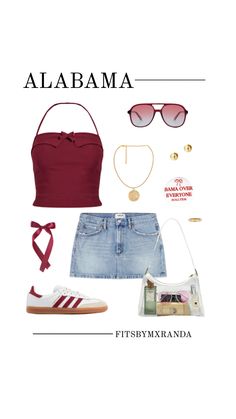 ALABAMA GAMEDAY OUTFIT | Shop the look #outfitinspo #gameday #gamedayfit #gamedayoutfit #alabama Rush Outfits, Studio Portrait Photography, College Fits, Outfit Shop