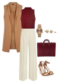 Spring Outfit Ideas, Beige Blazer, Stylish Work Outfits, Work Outfits Women, Red Top, Business Casual Outfits