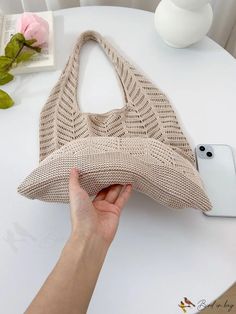 BirdinBag - Stylish Crochet Mesh Beach Tote: Ideal for Women & Girls Tote Beach Bag, Crochet Tote, Word Wrap, Crochet Bags, Beach Tote Bags, Beach Tote, Handle Bag, Bag For Women, Hobo Bag