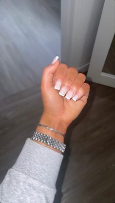 Blush Pink Nails, White French Nails, Chanel Nails, Classy Acrylic Nails, Funky Nails, Short Acrylic Nails, Cute Simple Outfits, Cute Acrylic Nails, Nail Tech