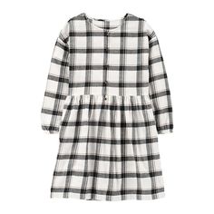 Add a touch of sweetness to her fall weather wardrobe with this adorable plaid girls' flannel dress from Carter's. Add a touch of sweetness to her fall weather wardrobe with this adorable plaid girls' flannel dress from Carter's. Crewneck Buttons down front Long sleeve Cinched waist Allover plaid print Flannel constructionFABRIC & CARE Cotton Machine wash Imported Size: 4. Color: Black White Plaid. Gender: female. Age Group: kids. Material: Cotton Blend. Carters Size Chart, Girls Flannel, Flannel Dress, Tween Outfits, Cool Graphic Tees, Toddler Boy Outfits, Kids Outfits Girls, Toddler Girl Dresses, Toddler Girl Outfits