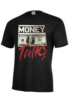 Top Rated MONEY TALKS T-Shirt 100$ BILL new!!! Funny Hilarious Assorted Colors Sizes S-5XL, Men Tops Money Gangsta, 100 Bill, $100 Bill, Money Talks, Men Tops, Fashion Tops, Top Rated, The 100, Top Outfits