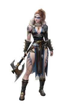 Barbarian Woman, Viking Character, Heroic Fantasy, Viking Woman, Viking Art, Dungeons And Dragons Characters, Viking Warrior, Fantasy Warrior, Arte Fantasy