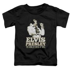 Elvis Presley Golden Toddler 18/1 100% Cotton Short-Sleeve T-Shirt Printed Clothing, Toddler Tees, Toddler Kids, Elvis Presley, Toddler Outfits, Cotton Shorts, Workout Shorts, Workout Shirts, T-shirt