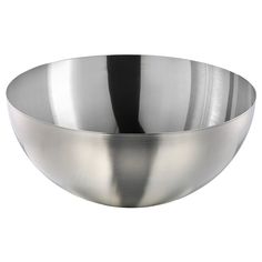 a stainless steel bowl on a white background