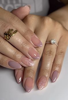 Nails Yellow, Casual Nails, Almond Acrylic Nails, Cute Gel Nails, Soft Nails, Neutral Nails