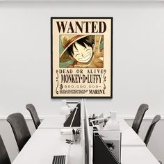 there is a poster on the wall in an office