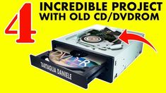 an open hard drive with the words incredible project with old cd / dvd rom