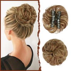 PRICES MAY VARY. High Quality Material: Sofeiyan claw clip messy bun hair piece is made of high quality synthetic fiber material. Color: Brown & Blonde hair pieces, Weight: 2.29 oz, Hair bun size: approx. 5.5 inch. Claw clip hair bun hair piece is full and shiny, soft to the touch, natural and realistic, strong and stable, suitable for women, girls and children to wear throughout the day. Perfect as a gift! Easy To Use: The claw clip design is easier to put on and take off, providing a secure an Claw Clip Messy Bun, Clip Messy Bun, Claw Clip Messy, Blonde Hair Pieces, Updo Hair Extensions, Curly Hair Bun, Messy Chignon, Tousled Updo, Messy Bun Hair Piece