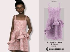 The Sims Resource - Dress No.230 Die Sims 4, Sims 4 Body Mods, Sims Four, Sims 4 Collections, Sims 4 Mods Clothes, Sims 4 Game