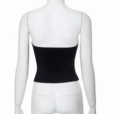 Please refer to our sizing chart for a guideline when choosing a size. 5 business days order processing time. 90% polyester 10% spandex Fitted Crop Tube Top With Built-in Bra, Black Bandeau Tank Top With Built-in Bra, Trendy Bandeau Tank Top For Night Out, Fitted Bandeau Tank Top For Night Out, Fitted Seamless Backless Tops, Trendy Solid Halter Top With Built-in Bra, Chic Stretch Backless Tube Top, Trendy Seamless Backless Top, Fitted Solid Color Halter Crop Top