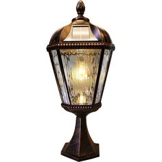 This 1 light Pier Base from the Royal collection by Gama Sonic will enhance your home with a perfect mix of form and function. The features include a Brushed Bronze finish applied by experts.   Product Features Include: Brand: Gama Sonic  Collection: Royal  SKU: 98B111  UPC: 859641007042  Category: Post Light or Accessories  Finish: Brushed Bronze  Glass: Rain  Material: Cast Aluminum  Length: 8.75  in.  Width: 8.75  in.  Height: 23.00  in.  Extension/Depth: 8.75  in.  Backplate/Canopy Width: 0. Solar Light Bulb, Solar Lamp Post, Column Lights, Solar Post Lights, Solar Post Caps, Glass Panes, Lamp Head, Gorgeous Style, Solar Led Lights