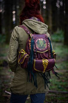 Buy Handcrafted Woodland Leather Backpack - Customizable with Modular Detachable Pockets at Lotus Leather! Handmade Leather Standard Backpack, Handmade Outdoor Backpack, Handmade Outdoor Standard Backpack, Handmade Leather Travel Backpack, Handmade Leather Backpack For Travel, Dark Mori, Brown Leather Backpack, Fall Items, Antique Brass Hardware