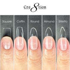 Cre8tion Soft Gel Tip Combo 3 Sizes - ROUND *Note: Short: 14 size & 602pcs per box Medium : 14 size & 602pcs per box Long : 14 size & 602pcs per box - Applied with Cre8tion Soft Tips Extend Adhesive Gel, can provide 4+ weeks of beautiful nail extensions.- Made of soft gel- Can be quickly soaked off with acetone. Nail Extension Shapes, Simple Nails Extensions, Types Of Acrylic Nails Shape, Round Nail Extensions, Simple Nail Extensions, Short Nail Extension Designs, Round Long Nails, Gel X Extensions Nails, Round Nails Long