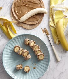 Banana Roll Ups Healthy Snacks For School, Power Snacks, Food For Kids, Lunch Box Recipes, Toddler Food, Brain Food