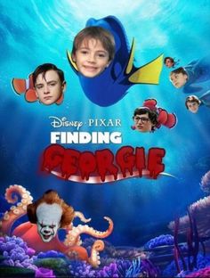 the poster for finding paradise, which features clowns and other characters in an underwater scene