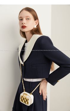 Be a trend-setter in the Fall Autumn Vintage Navy Collar High-Waisted Short Coat from Wiole. Exuding classic elegance, this timeless piece is crafted from premium fabrics, elevating your wardrobe with luxurious sophistication. Its navy collar and high-waisted fit exude vintage vibrancy, adding a touch of charm to any ensemble. Invest in a timeless classic and be a trend-setter for years to come. Short Coat, In The Fall, Classic Elegance, All Brands, Fall Autumn, Timeless Classic, Trend Setter, Timeless Pieces, The Fall