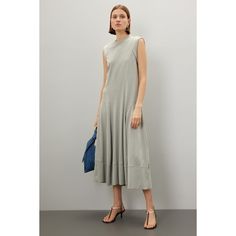 Grey cotton (100% Cotton). Casual dress. Sleeveless. Crew neck. Pull-on closure. 50" from shoulder to hemline. Imported. Sleeveless Cotton Maxi Dress For Work, Spring Cotton Sleeveless Knee-length Dress, Sleeveless Maxi Dress For Spring Workwear, Cotton Sleeveless Dress For Summer Workwear, Chic A-line Sleeveless Cotton Dress, Chic Sleeveless Cotton Mini Dress, Rent The Runway, Closet Designs, Grey Cotton