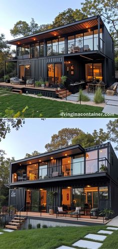 Explore creative, efficient designs for multi-container homes with top tips for layout, structure, and aesthetics. #containerhomes #shippingcontainerdesign #ecofriendlyhomes #tinyHomes #sustainableliving #containerarchitecture #repurposedcontainers #moderndesign #containerinteriors #diycontainerhomes #minimalistliving #containerhomeplans #offgridliving #customcontainerhomes #compactlivingspaces Modular Home Designs, Metal Building Designs, Rustic Lake Houses, Storage Container Homes, House Loft, Building A Container Home, Container Architecture, Future Apartment Decor