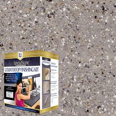 SpreadStone Mineral Select Countertop Finishing Kit is real stone in a unique three-step system that adds an elegant new surface to existing laminate kitchen and bath countertops -as well as old kitchen tabletops, bar tops, coffee tables and other surfaces. The complete process is fast and simple, requiring no special tools or time-consuming creative skills to achieve outstanding results. Simply roll on each layer as directed to achieve decorative and lasting functional surfaces fast. Daich Coun Daich Countertop, Countertop Refinishing Kit, Countertop Refinishing, Method Soap, Countertop Paint, Bath Countertops, Resurface Countertops, Faux Paint Finishes, Countertop Kit