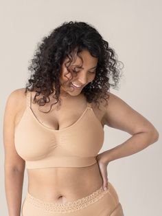 Nellie Sublime® Wireless Bra | Beige - Kindred Bravely Supportive Nursing Bra With Built-in Bra For Everyday, Supportive Nursing Bra With Medium Bust Support For Everyday, Supportive Seamless Full Coverage Nursing Bra, Supportive Stretch Nursing Bra, Supportive Fitted Nursing Bra, Seamless Supportive Nursing Bra, Supportive Nursing Friendly Sports Bra, Supportive Relaxation Bra, Supportive Full Coverage Nursing Bra With Medium Bust Support