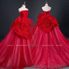 10% off now|Free shipping world-wide. Stunning Ruffled Flowers Red Formal Ballgown Evening Dress Strapless at GemGrace. Click to learn our pro custom-made service for wedding dress, formal dress. View #EveningDresses for more ideas. #eveninggownsformal Elegant Red Tulle Quinceanera Dress, Red Ruffled Gown For Banquet, Red Strapless Gown For Quinceanera, Elegant Strapless Quinceanera Evening Dress, Elegant Red Ball Gown With Ruffles, Red Strapless Ball Gown For Wedding, Strapless Wedding Ball Gown With Ruffles, Red Quinceanera Dress For Prom Season Evening, Red Strapless Dress For Debutante Ball