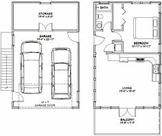 two story house plans with garage and living room