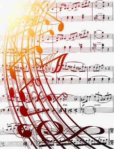 an abstract music background with musical notes