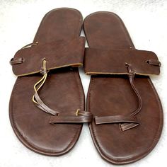 Faux Leather Sandals Are In New Never Worn Condition Men Sz 10 Home Depot Bathroom, Mens Leather Sandals, Source Unknown, Mens Sandals, Flip Flop Sandals, Leather Sandals, Flip Flops, Shoes Sandals, Men's Shoes